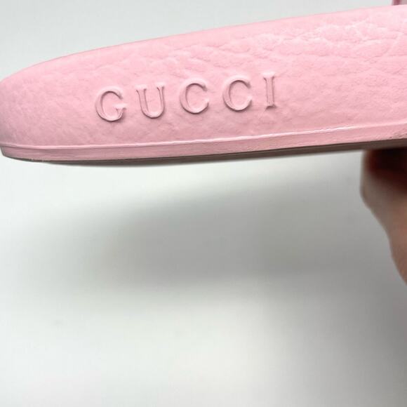 Gucci x Ken Scott GG Pursuit Floral Print Slide Slip On Flat Sandals Pink EU 37 - Picture 11 of 15